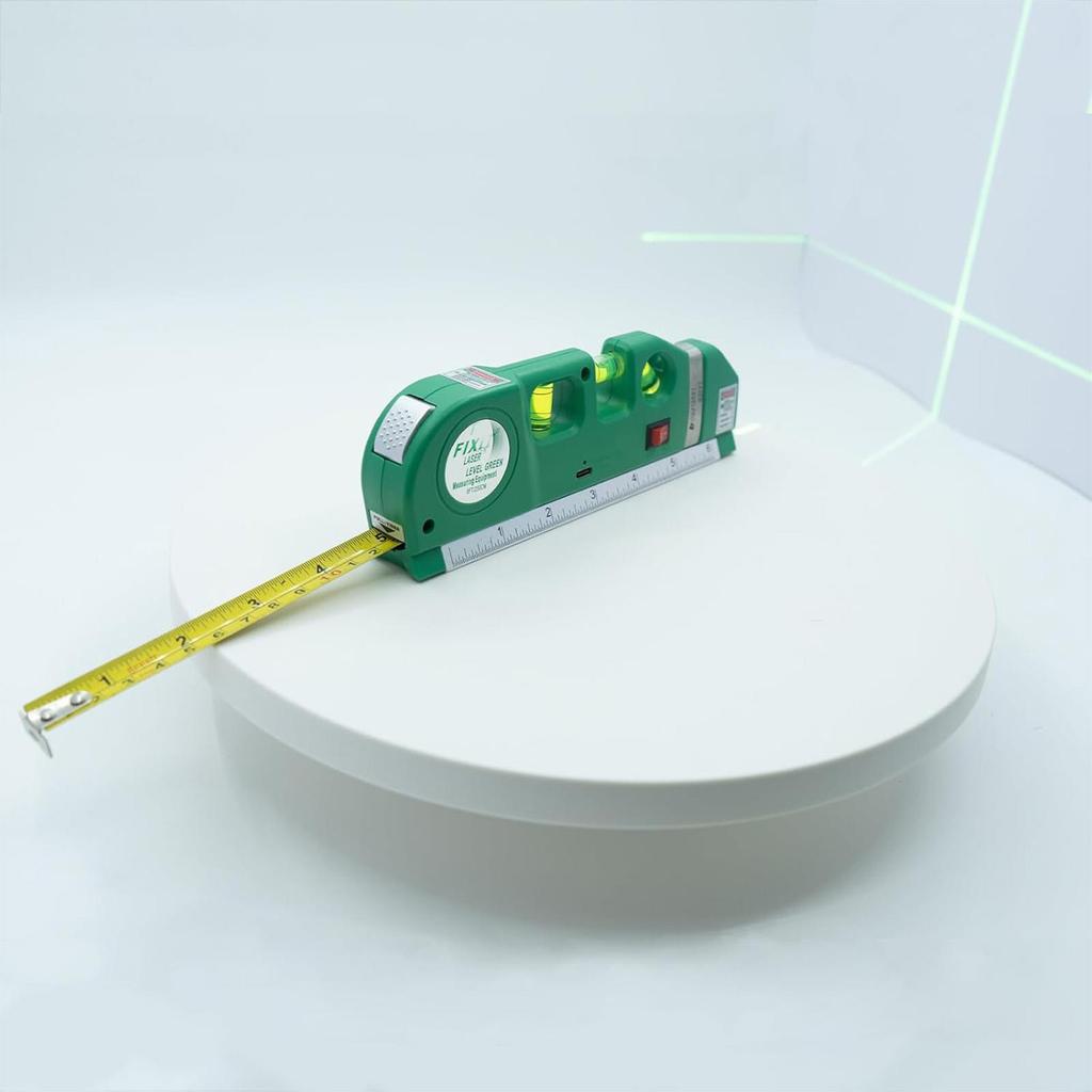 Level Tool Laser Level Leveler Tool Cross Line Vertical and Horizontal Line with Metric Rulers 8ft/2.5M