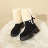 Thick-soled Long Snow Boots for Women 2025 New Autumn and Winter Dual-wear, Fleece and Thickened Warm Fashion Boots Cotton Shoes