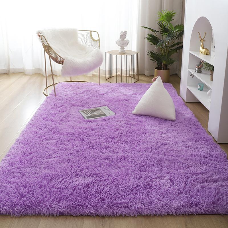 Мягкий пушистый ковер, розовый, желтый, белый, разноцветный ковер, украшение для спальни, большой ковер для девочек, плюшевый коврик для гостиной, лохматый
