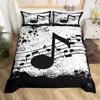 Комплект пододеяльника на музыкальную тематику Комплект постельного белья с принтом музыкальных нот Размер Твин Роскошный пододеяльник с музыкальным узором для детей, мальчиков, девочек