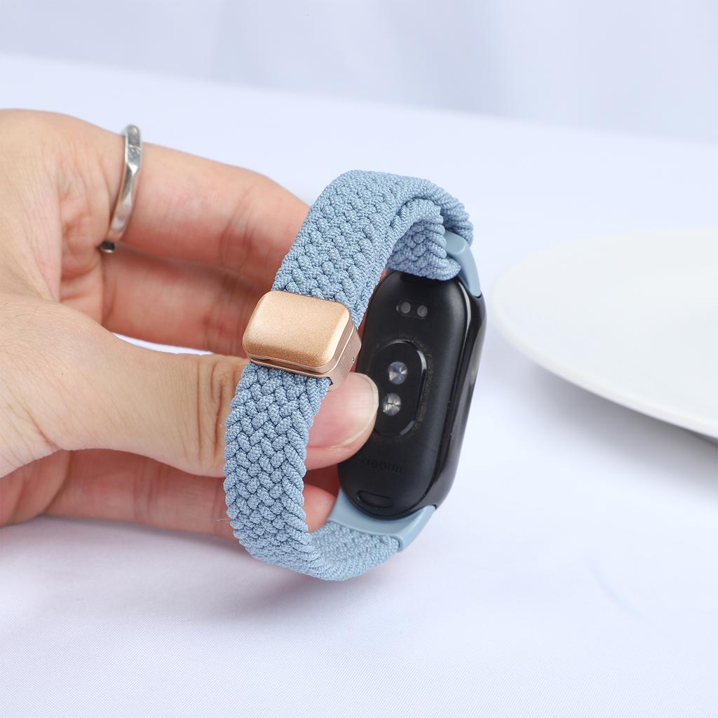 Магнитный плетеный ремешок для Xiaomi Mi Band 10 Аксессуары дышащий нейлоновый браслет ремешок pulseira correas для Xiaomi Mi band 9 8