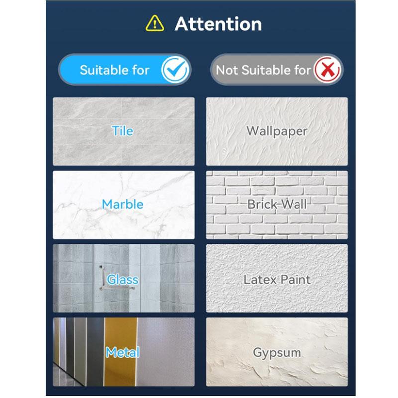 Universal Shower Head Holder Bracket Self-Adhesive Wall Mount Adjustable Stand