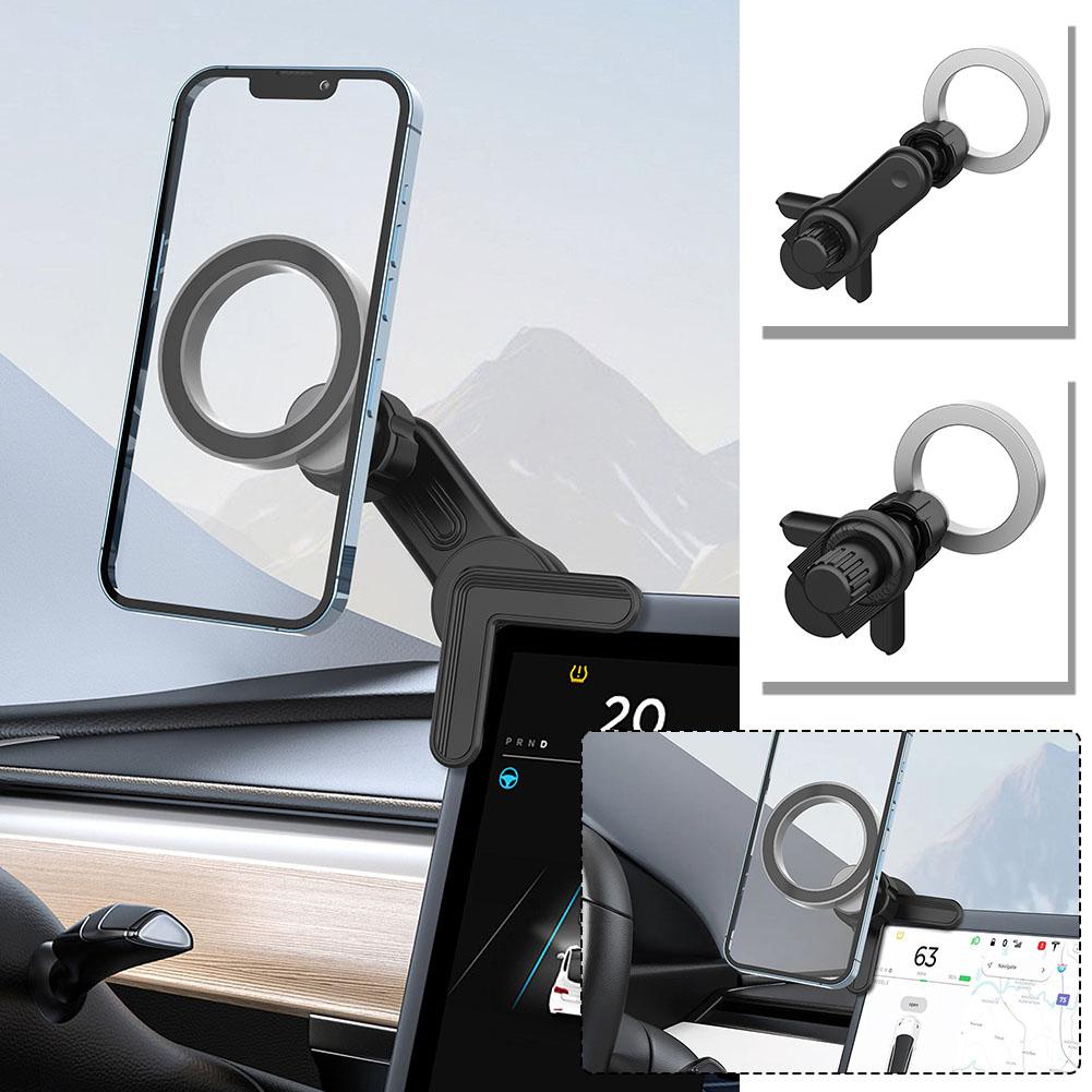 Для Tesla Monitor Stand для magsafe Car Phone Holder Автомобильный держатель для навигации Кронштейн для панели приборов автомобиля Крепление для телефона для iPhone