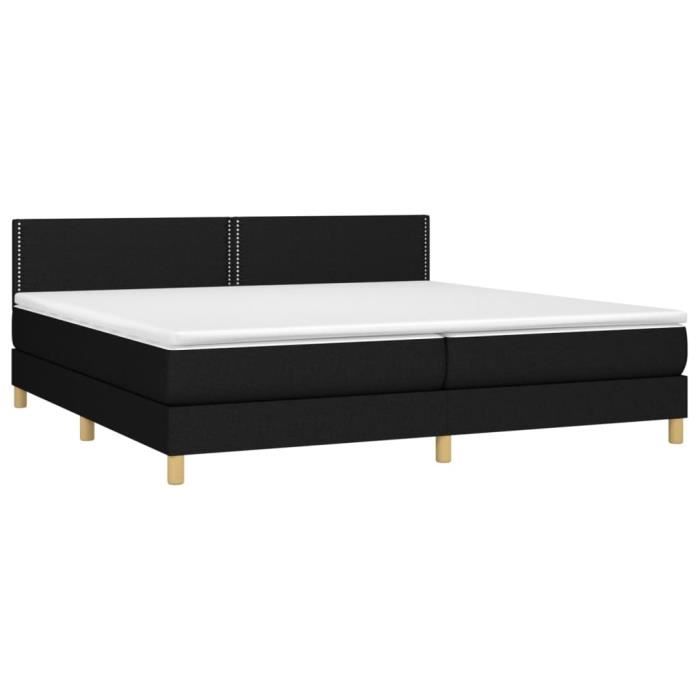 VidaXL Divan Bed with Mattress Black 200x200 Cm Fabric - Model 3140563