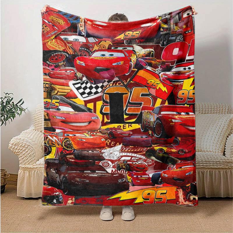 1pc Cars Movie Poster Collage Flannel Blanket Soft Warm Throw Blanket for Bedroom Living Room Bed Travel Camping Picnic Gift. M730057