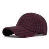 Retro Plaid Woolen Baseball Cap, Autumn and Winter Plaid Cap, Versatile Casual Thermal Visor for Men/Women