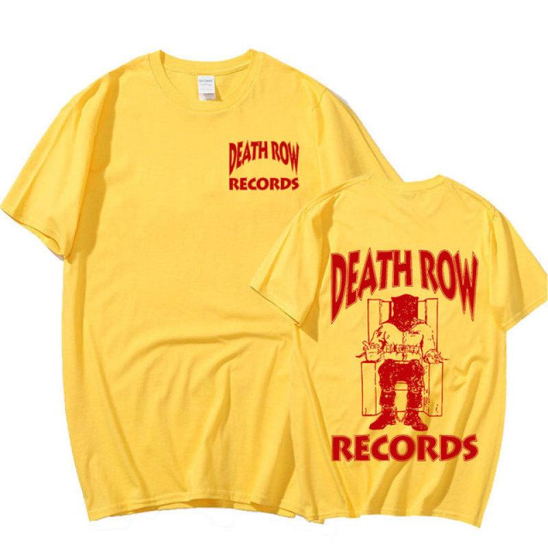 Футболка Death Row Records для мужчин и женщин, хлопковая высококачественная эстетичная футболка Tupac 2pac, винтажная футболка в стиле хип-хоп, уличная одежда в стиле Харадзюку