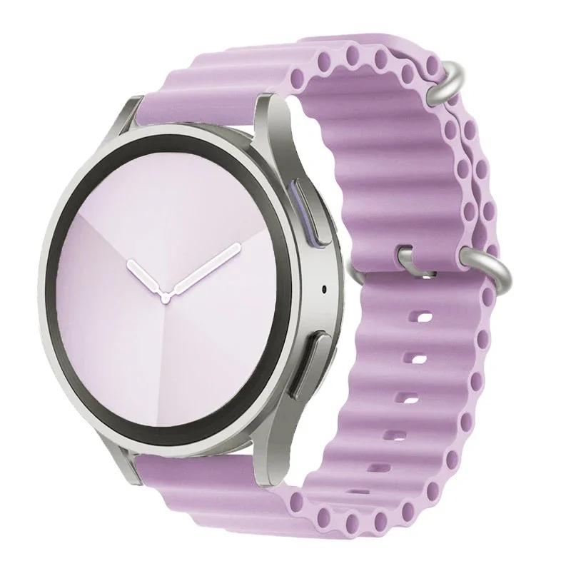 Ocean Silicone Bands For Samsung Galaxy Watch 7/6-4 classic/5-Pro/active 2 22mm 20MM Bracelet Amazfit Huawei GT 4-3 Watch Strap