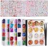 Cross Border+Nail Decoration Set Of 10 3D Self-adhesive Nail Stickers Foil Glitter Rhinestone Tweezers And Nail Stickers