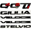 1 шт. ABS Наклейка на кузов автомобиля Буквы Значок Стайлинг для STELVIO VELOCE GIULIA Q2 Q4 Ti Логотип 2025 Автомобильные боковые эмблемы Аксессуары