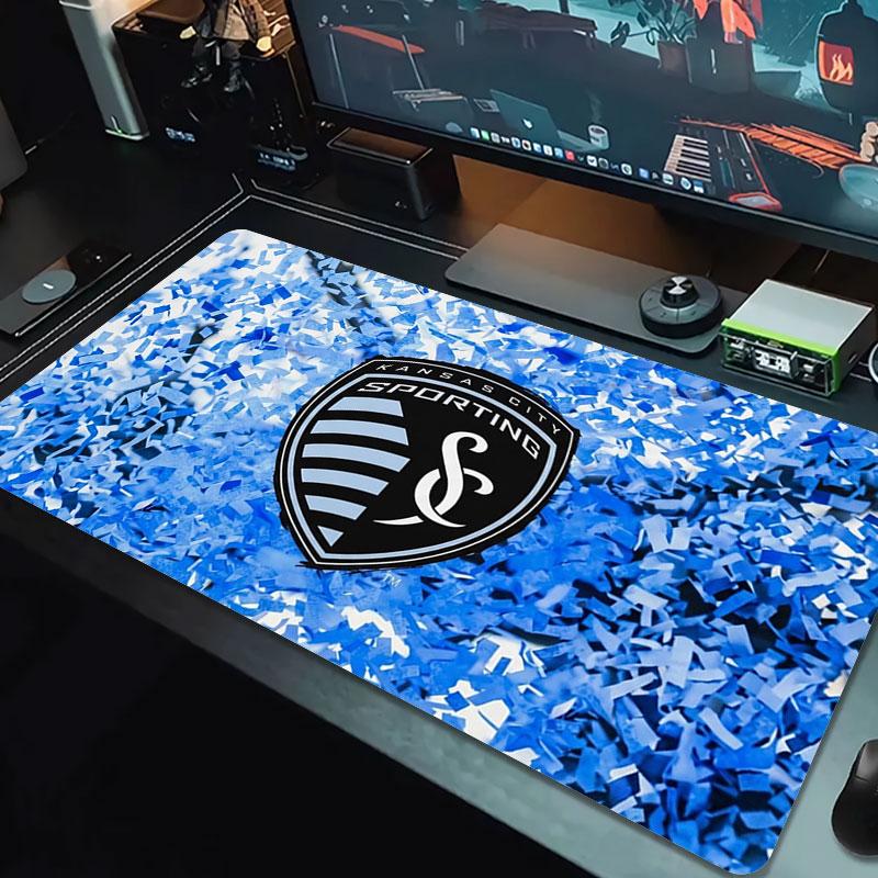 Sporting Kansas City Коврик для мыши большого размера Большая игровая подставка для стола Нескользящий Коврик для ноутбука Планшета Большой коврик для мыши XXL Игровой коврик для мини-ПК С заблокированным краем