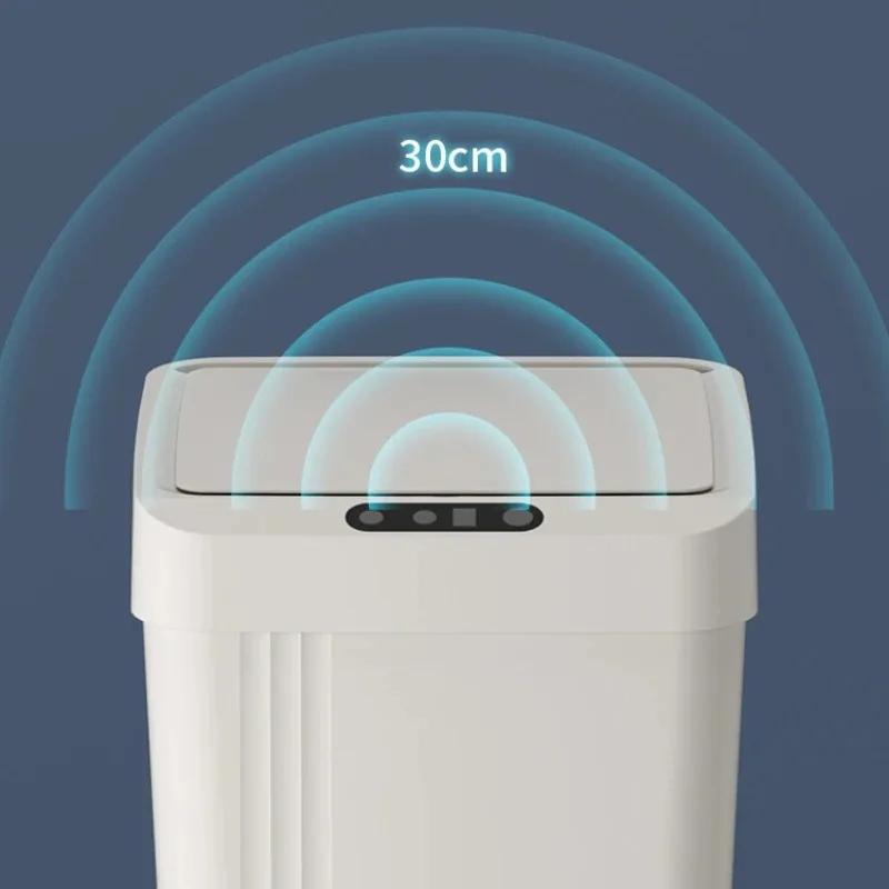 Автоматическое открывание крышки умный датчик мусорный бак для дома гостиная полностью автоматический простой мусорный бак туалет мусорное ведро для хранения