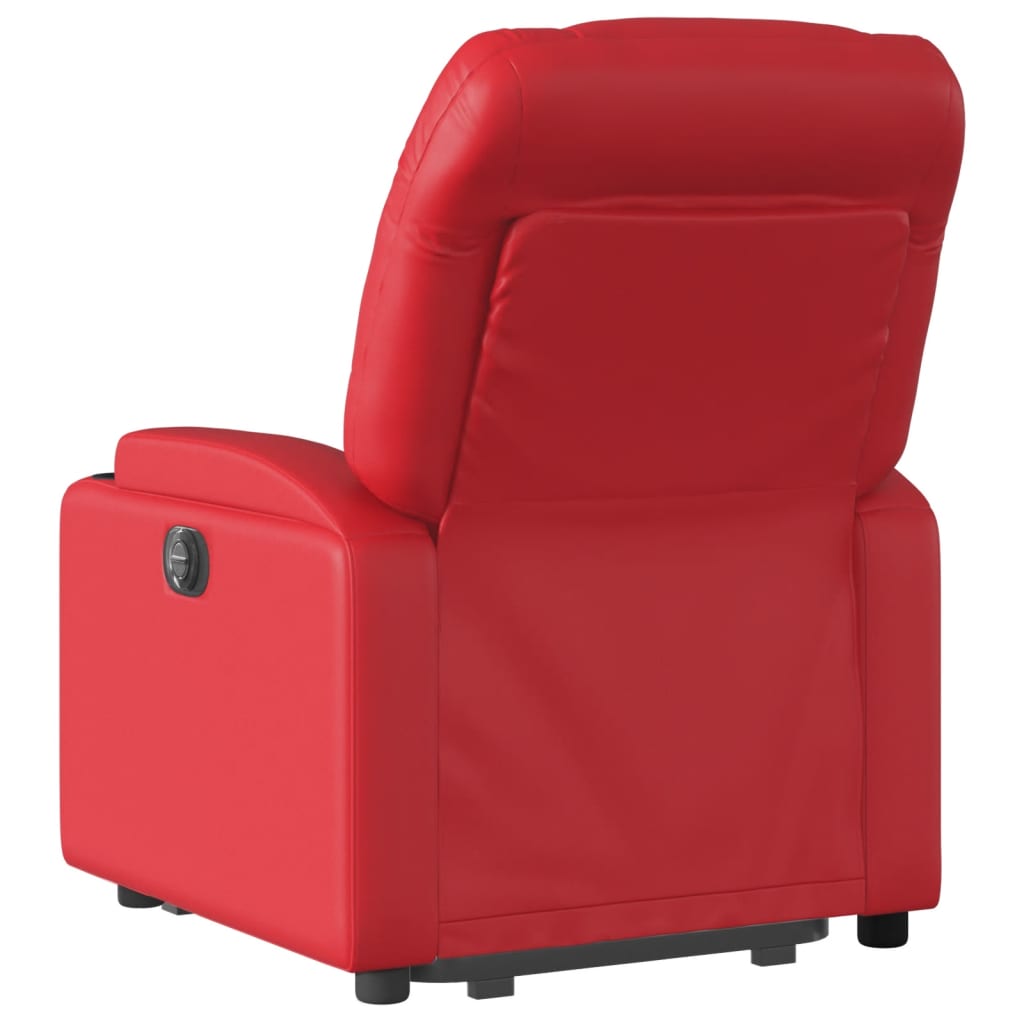 Recliner with Rising Function Red PU Leather
