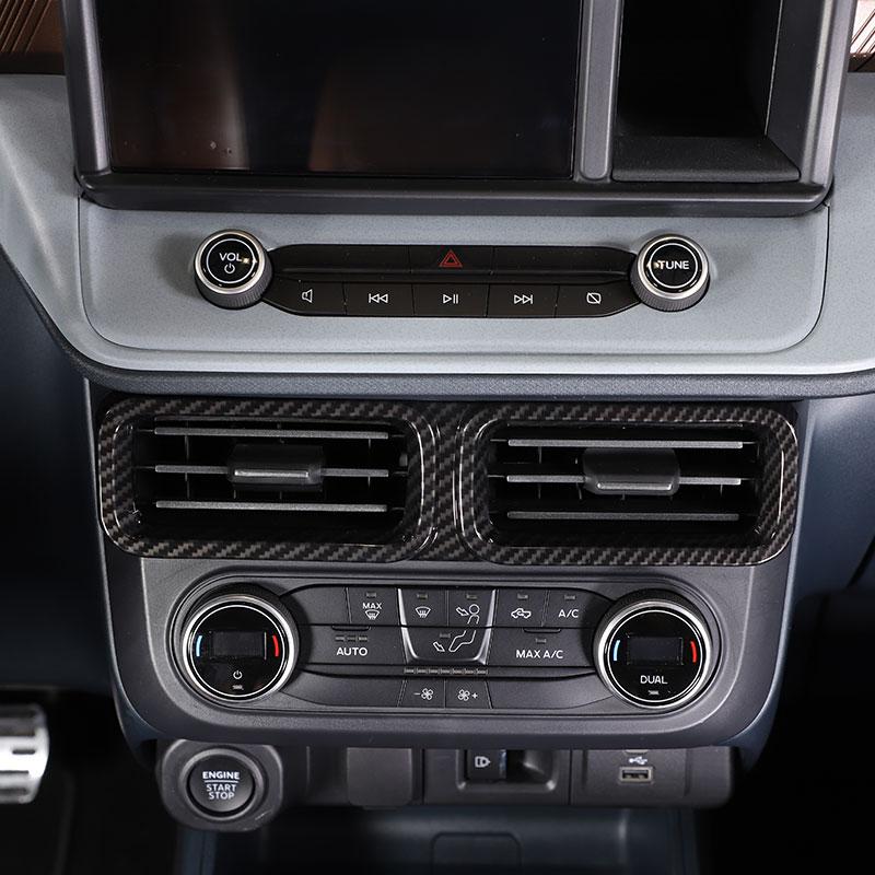 Для Ford Maverick 2022-2023 ABS матовый черный автомобиль с центральным управлением, выходная рамка для кондиционера, накладка, наклейка на автомобиль