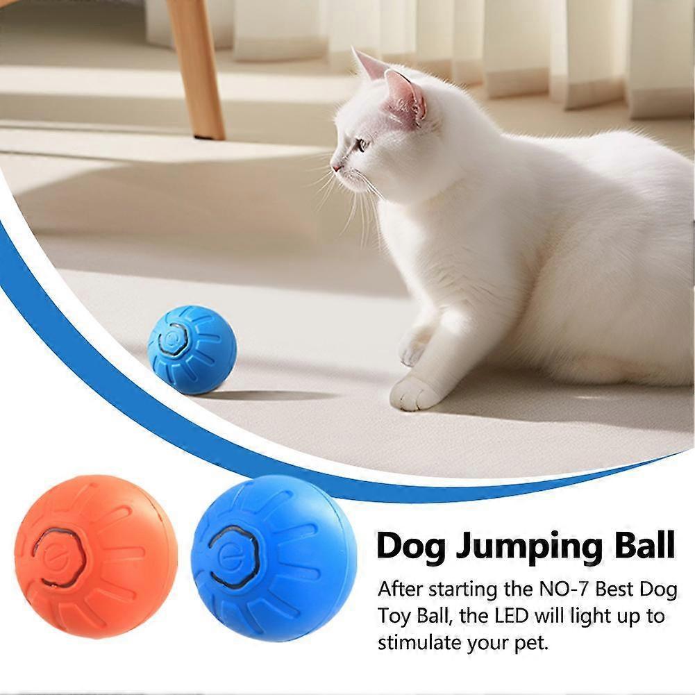 orange Automatic Jumping Ball For Pet Dog Interactive Training Fetch Toy Pu