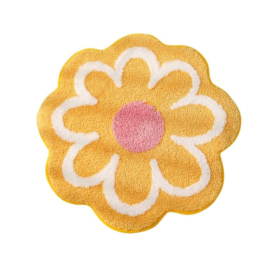 Cashmere Flower Shaped Carpet Anti-slip Rug Creative Floor Mat Hoom Decor