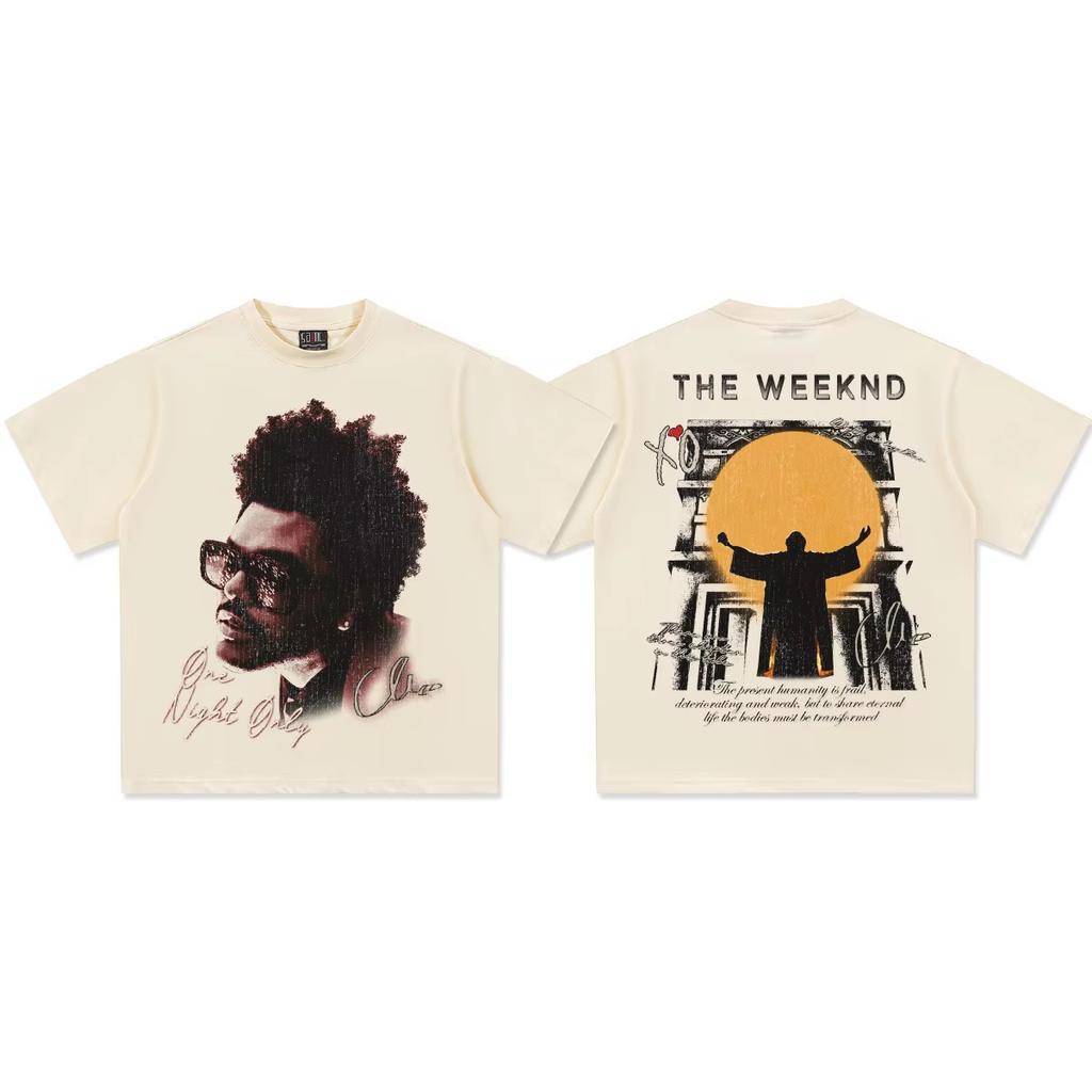 THE WEEKND After Hours Til Dawn Европейский тур 2026 Харадзюку Стиль Короткий рукав Круглый вырез Повседневная футболка Подарок для любителей музыки