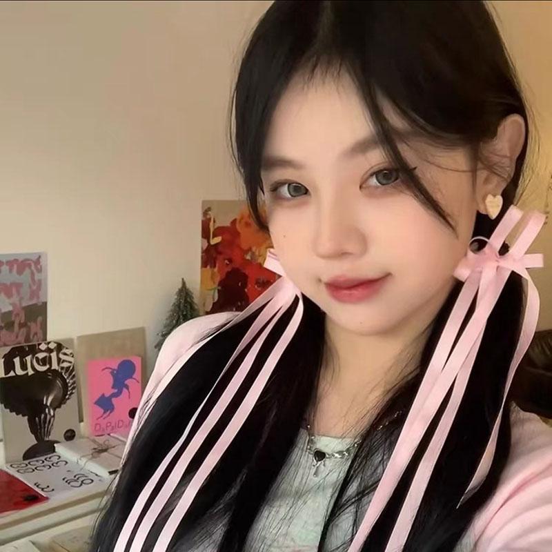 New Ribbon Long Bow Hair Claw Side Clips for Women Girls Kids Child Hairpin Gift Party Hair Accessories Headwear Ornament