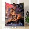 Fantasy Warrior Princess Blanket for all seasons blanket lunch break throw gift
