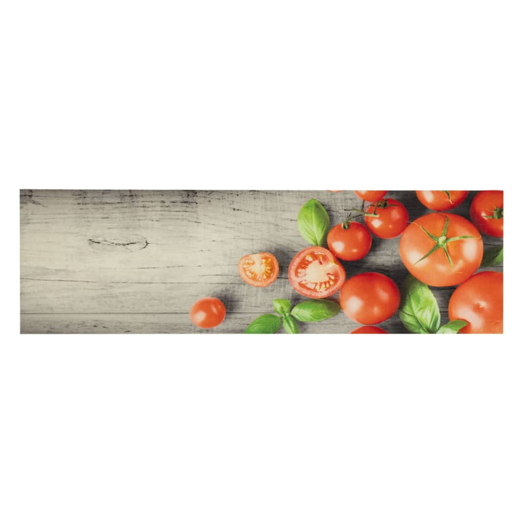 Washable Kitchen Rug with Tomato Design 45 x 150 cm Velvet