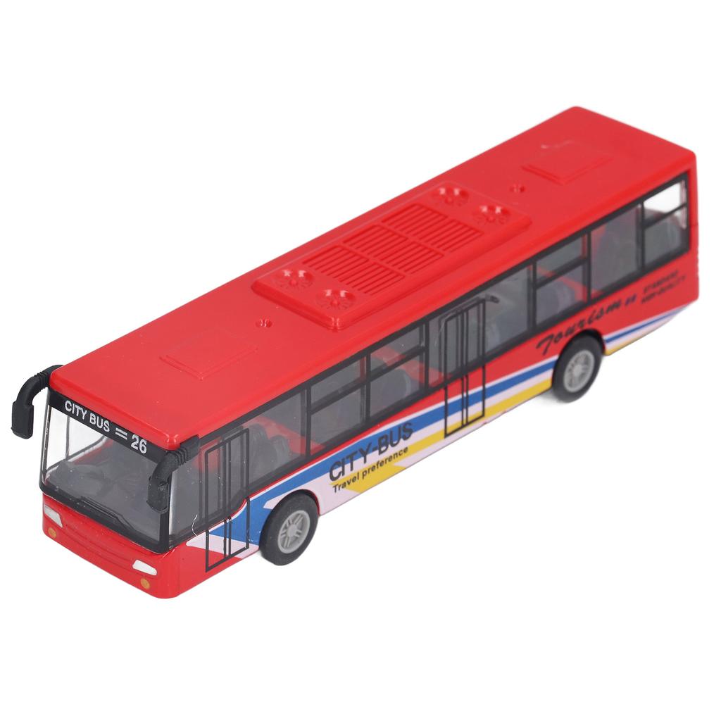 Bus Model Toy Alloy Red Lifelike Vivid Small Portable Bus Model Bus Car Ornament Gift for Above 3