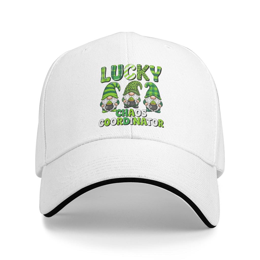 St Patrick's Day Lucky Shamrock Leopard Gnomes Irish Baseball Cap Hip Hop Hats Spring Couple Women Hunting Camping Baseball Caps
