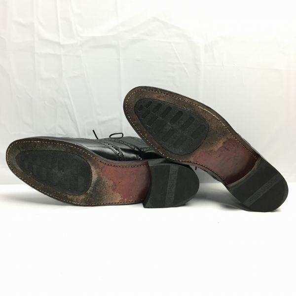 Винтажные туфли 80-х годов FLORSHEIM Full Brogue Wingtip для бизнеса черные размер 9D 26.5-27.0(ИСПОЛЬЗОВАЛ)