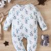 Baby Rompers Baby Clothes Spring Fall Cartoon Animal Koala Long Sleeve Single Breasted Baby Jumpsuits Soft Baby Playsuits 0-18M