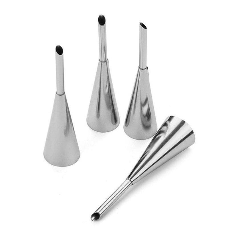 Насадка для слоеного теста Кондитерские изделия из нержавеющей стали Инструмент для инъекций тортов и кексов Набор трубок для обледенения Шприц Трубки для наполнения кондитерских изделий