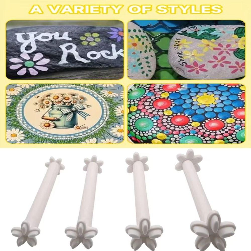 4pcs Moon Pattern Art Stamp Pen Reusable Dot Painting Pen New Embossing Tool for DIY Graffiti
