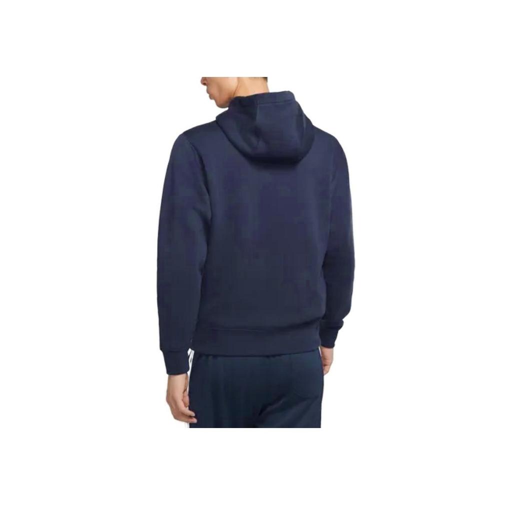 Nike Сплошной цвет с логотипом и капюшоном с длинным рукавом Мужские куртки Синие BV2646-410