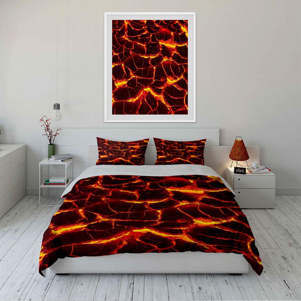 Lava Pattern Bedding Set Bedding Duvet Cover Set Duvet Cover Pillowcases (1 * Duvet Cover 2 * Pillowcases, without duvet insert)