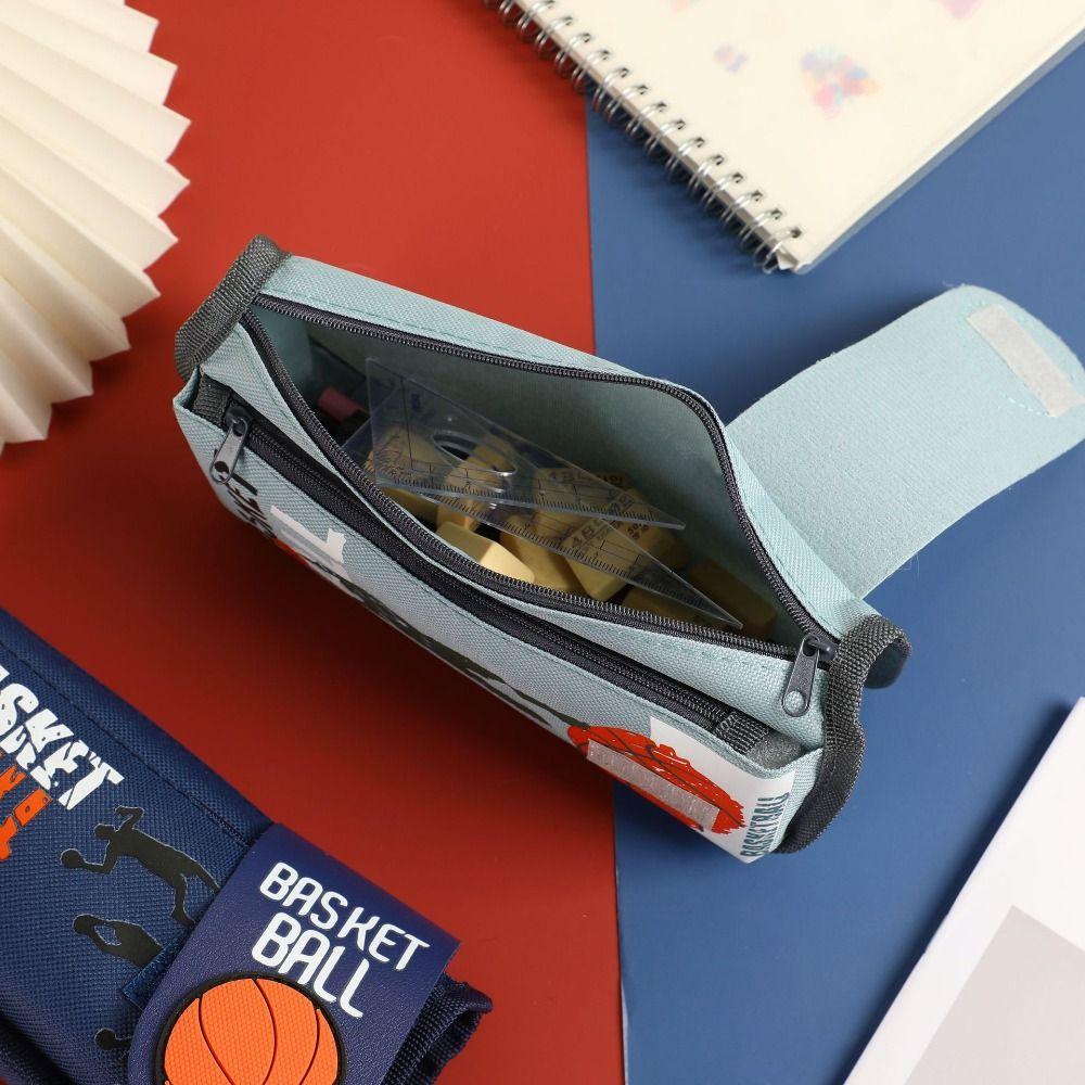 Storage Basketball Pencil Case Large Capacity Cartoon Basketball Stationery Box Teens Girls Boys