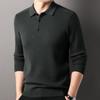 Hengyuanxiang Men's 100% Pure Wool Polo Collar Sweater