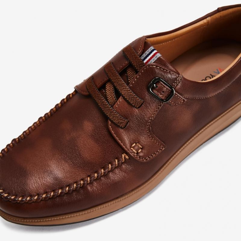 Young Age Male Casual Band Shoes Brown