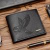 Мужской модный деловой кошелек с множеством отделений для карт и тисненым дизайном с орлом