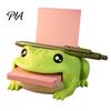 Office Accessories Frog Note Holder, Creative Desk Organizer with Pen Stand And Memo Work Setup Dispenser, Cute Animal Stationery Storage Case