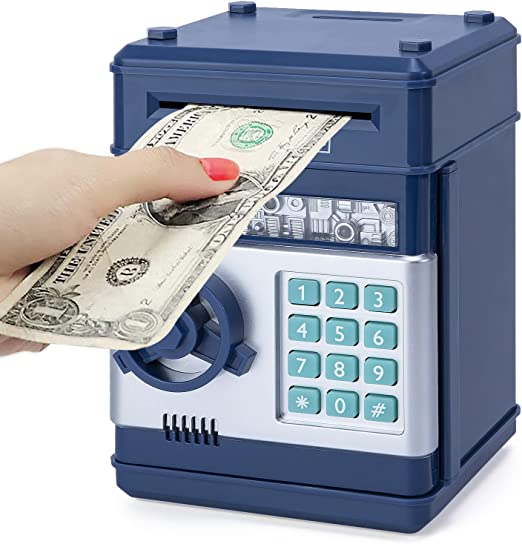 Digital Plastic ATM Piggy Bank for Kids with Password Protection Coin & Money Saver Toy