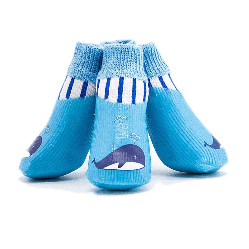 Обувь для маленьких собак, носки, однотонный дизайн, 4 шт./компл., непромокаемая обувь для собак, повседневная осенне-зимняя сетчатая обувь для собак маленьких и средних размеров