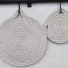 Insulation mat Cat ear placemat Hangable cotton rope mat