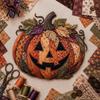 Halloween Party Home Decor Patchwork DIY Kit, Fabric Sewing Kit with Owl Skeleton Holiday Kits for Enthusiasts Ghost Witch Designs, Crafting Seasonal