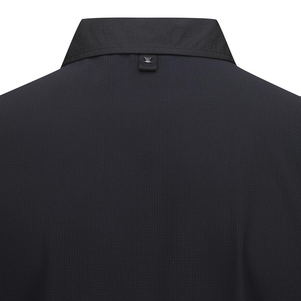 ANEW GOLF Men Woven Patch Point Short T-Shirt_Bk