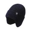 New wool hat men's winter thickened ear protection scarf two-piece suit cycling cold-resistant and warm knitted cold-proof