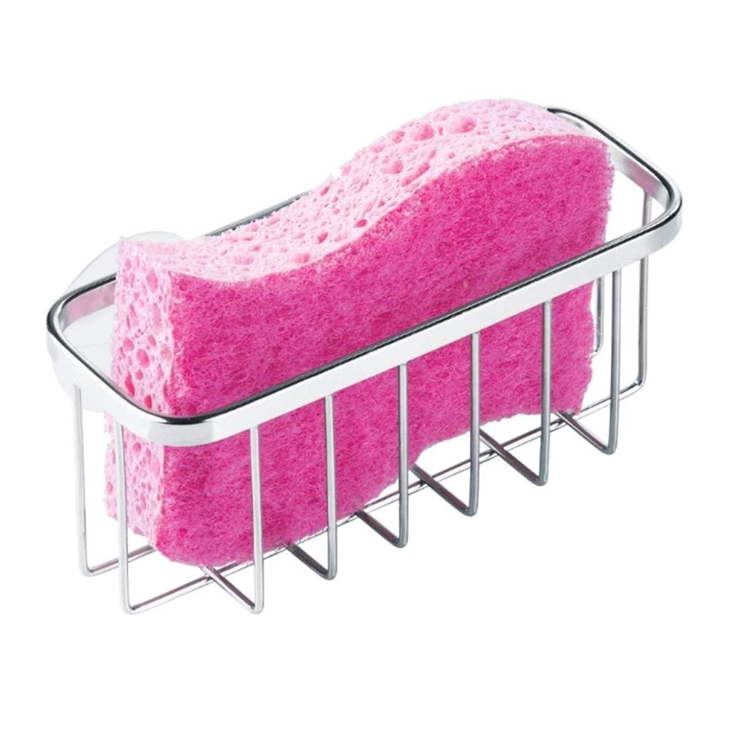 Kitchen Sponge Holder Stainless Steel Sink Basket Sorage Braket Rustproof Waterproof Liquid Drainer