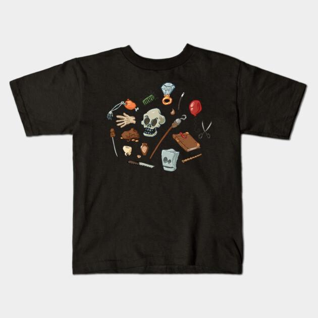 Boys Girls Soft Cotton Graphic Tees Monkey Island 3 Inventory T-shirt Breathable Daily School Wear Kids T-Shirts