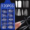 120 шт./набор молочно-белый щедрый элемент для нейл-арта, миндальный типс, съемный типс для ногтей средней длины