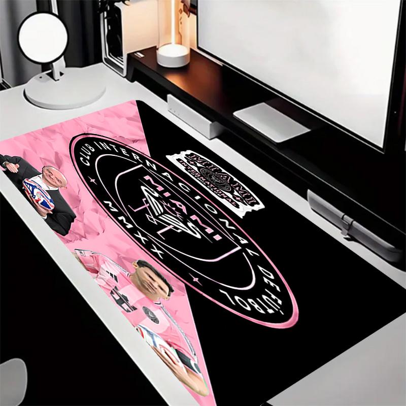 Inter Miami CF Theme Premium Non-slip Mouse Pad with Stitched Edges,Durable Rubber Material,for Desktop & Gaming Great Gifts
