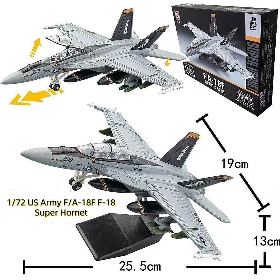 Модель самолета в масштабе 1/72 F/A-18F Super Hornet VFA-2 Истребитель Игрушечный самолет Игрушки для детей Мальчиков Модель из АБС-пластика Подарок
