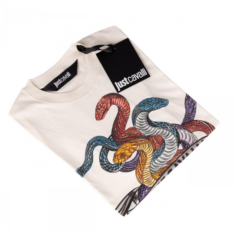 Just cavalli men's t-shirt new snake heart - Size: L