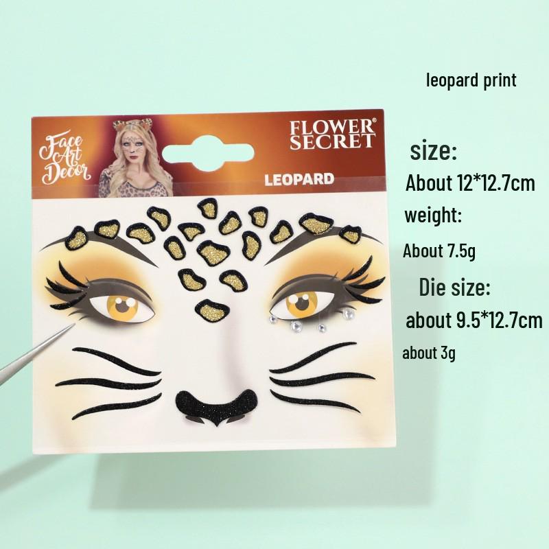 «Праздничные наклейки с мордочками оленей для празднования Рождества и Нового года»: Карнавальный, праздничный и сценический макияж.